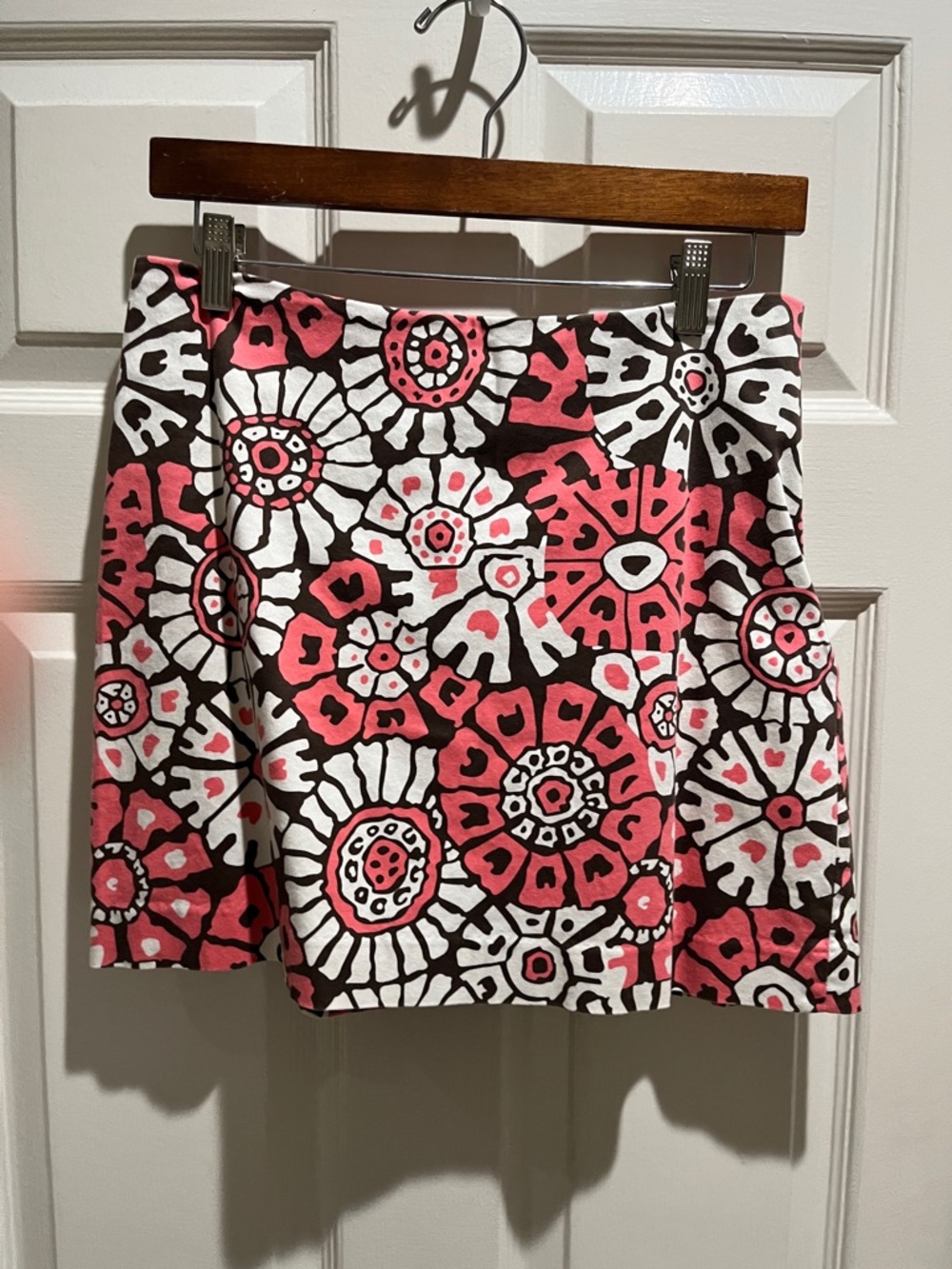 Pink Floral Print Mini Skirt - Women